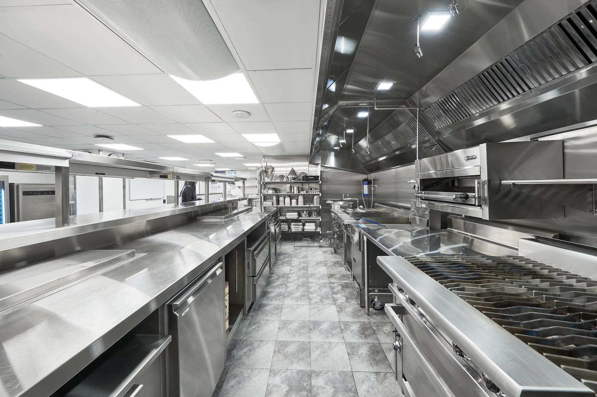 Commercial kitchen equipment line install